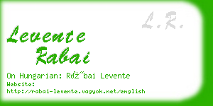 levente rabai business card